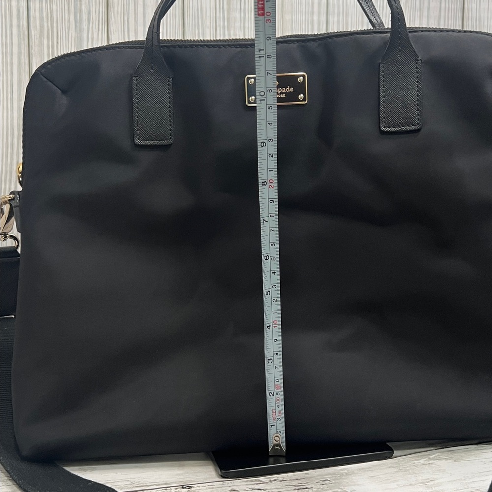 Kate Spade Black Nylon Laptop Bag Tote Shoulder Bag Work Travel Briefcase - Picture 5 of 12
